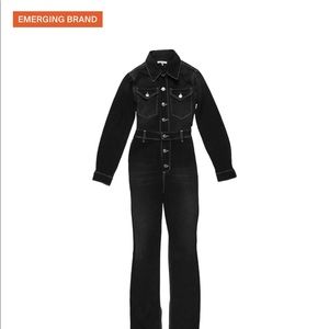 NWOT Ganni black distressed Boiler Jumpsuit.  GREAT PRICE